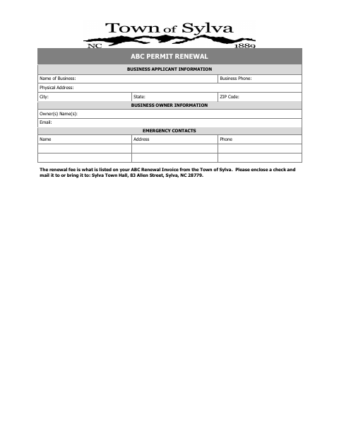 First page of the ABC Permit Renewal Form