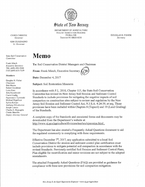 First page of the Soil Conservation Exemption Application