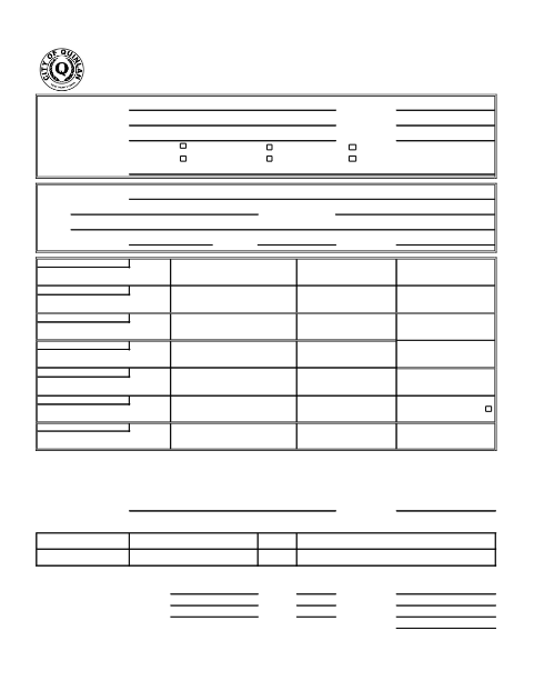 First page of the Plat Application