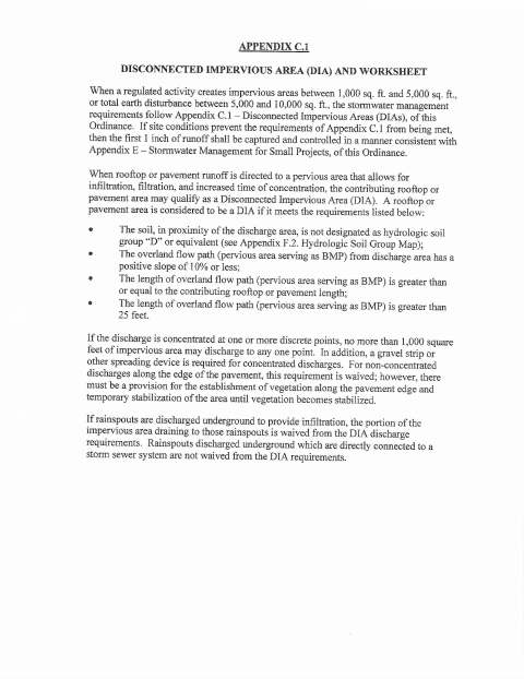 First page of the Stormwater Management Permit Applications And Worksheet