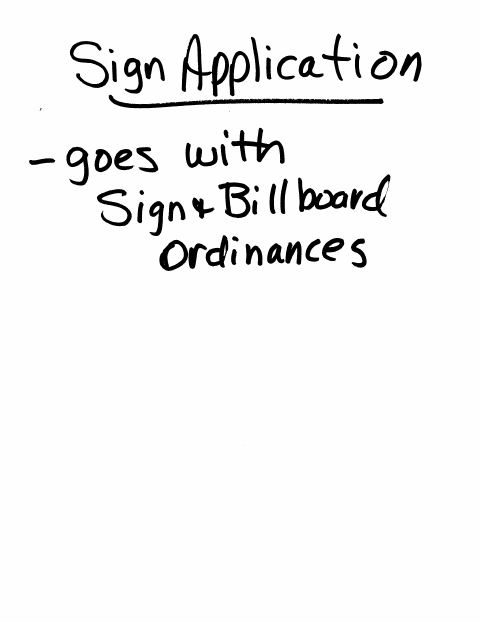 First page of the Permit Application for Advertising Device
