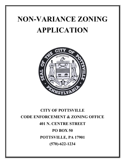 First page of the Non-Variance Zoning Application
