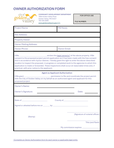 First page of the Conditional Use Permit Plan Application Package