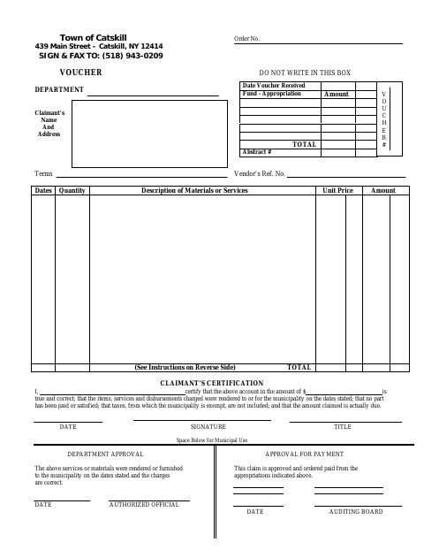 First page of the Expense Voucher