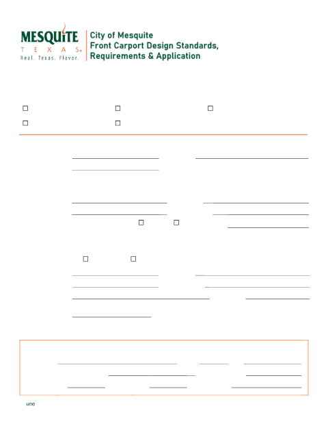 First page of the Board of Adjustment Front Carport Application