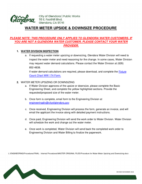 First page of the Basic Engineering Sheet for Service Connection