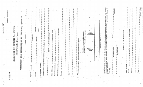 First page of the Driveway Permit