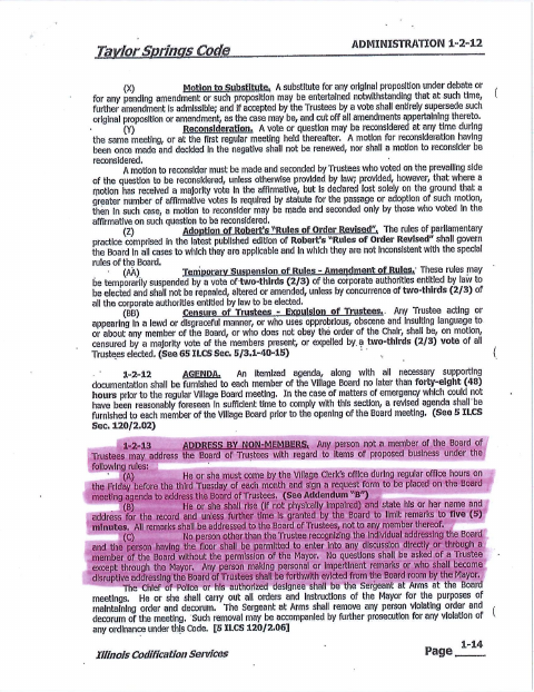 First page of the Public Comments Form