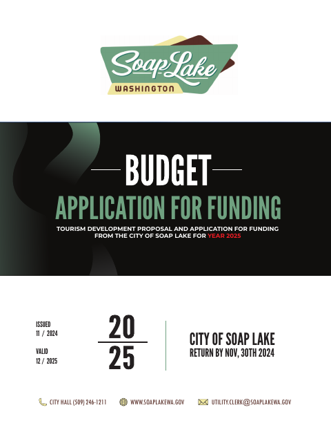 First page of the Tourism Development Proposal and Application for Funding