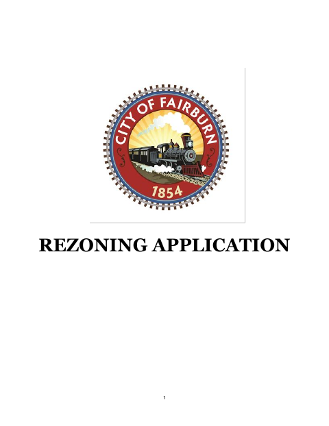 First page of the Rezoning Application
