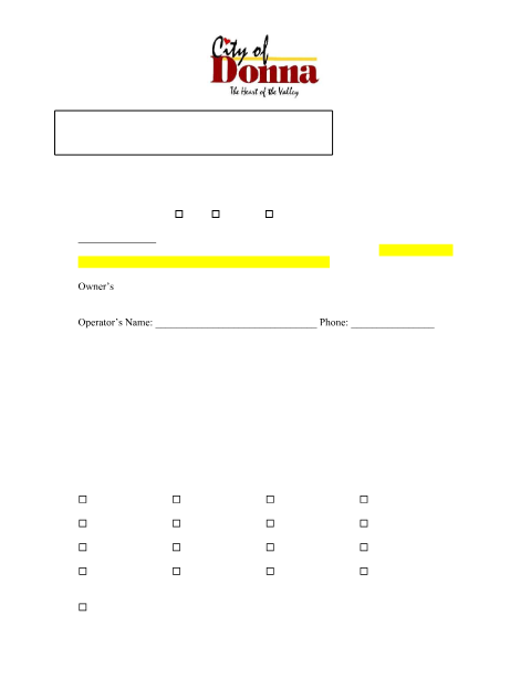 First page of the Application for Conditional Use Permit