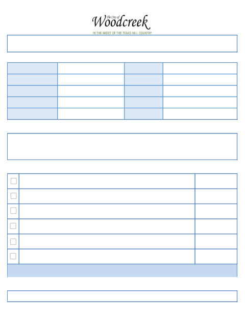 First page of the Release From ETJ Application