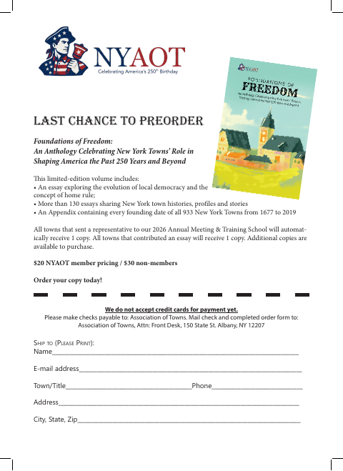 First page of the Foundations of Freedom Book Order Form
