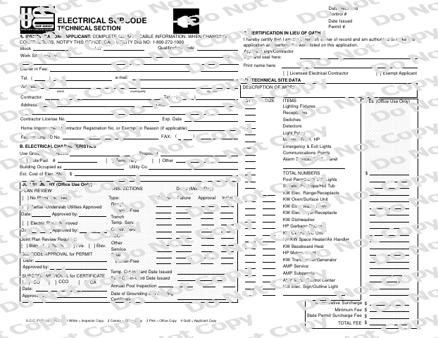 First page of the Electrical Subcode Technical Section