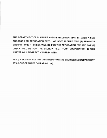 First page of the Minor Subdivision / Preliminary Approval/Major Subdivision Application