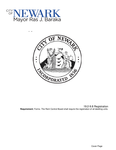 First page of the Rent Registration Statement