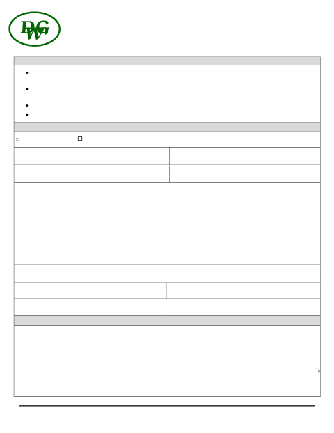 First page of the Zone Change Application
