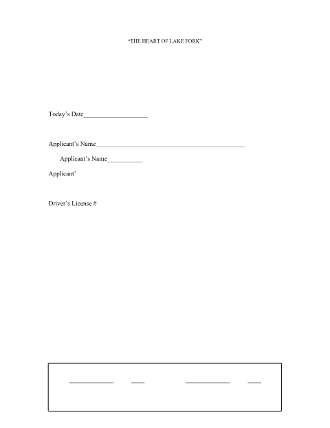 First page of the Water, Sewer, and/or Residential Refuse Application for Service