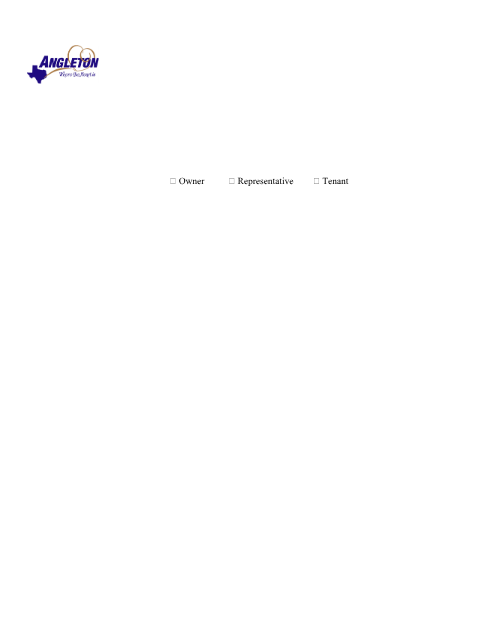 First page of the Board of Adjustment Application for Variance