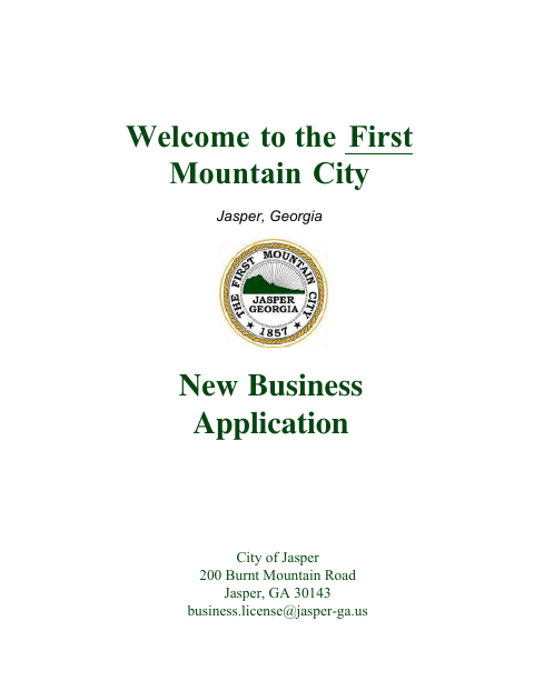 First page of the Business License And Occupational Tax License Application