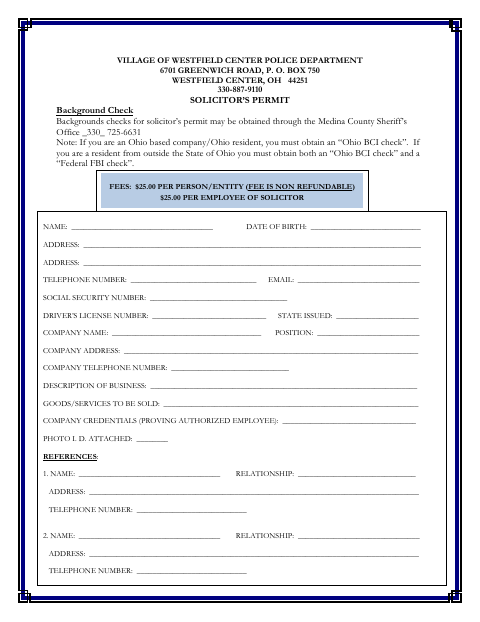 First page of the Solicitor’s Permit