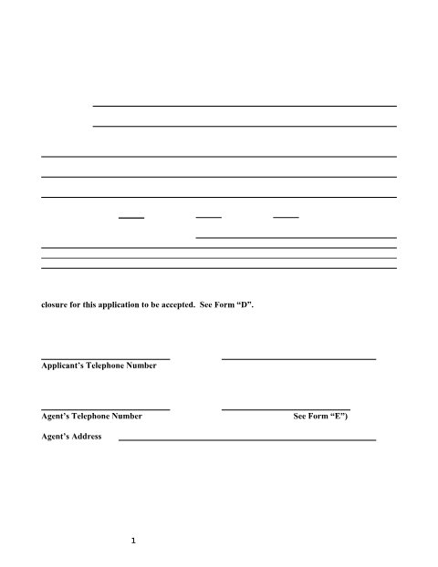 First page of the Petition for Thoroughfare Closure