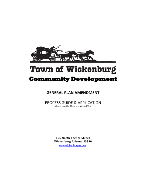 First page of the General Plan Amendment Application