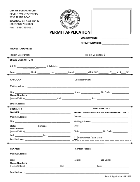 First page of the General Permit Application