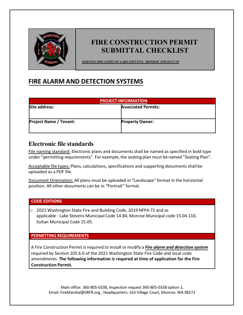 First page of the Fire Alarm and Detection Systems