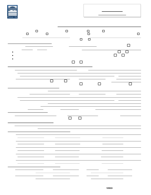 First page of the Vendor License Application