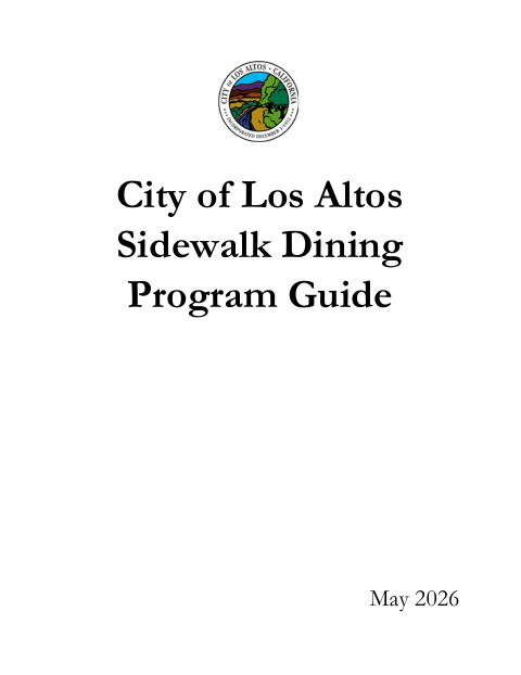 First page of the Sidewalk Dining Permit Application