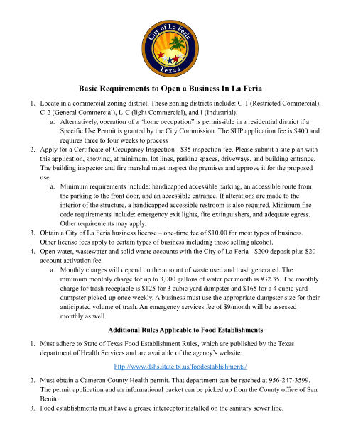 First page of the New Business Application