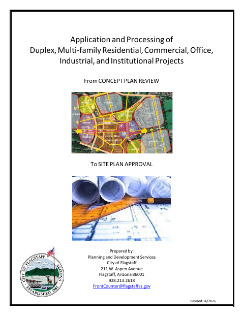 First page of the Concept and Site Plan Review Application