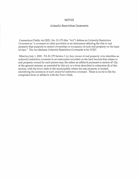 First page of the Identification and Renunciation of a Void Racially Restrictive Covenant