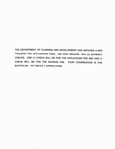 First page of the Application to Vary or Modify Land Use Development Ordinance Provisions