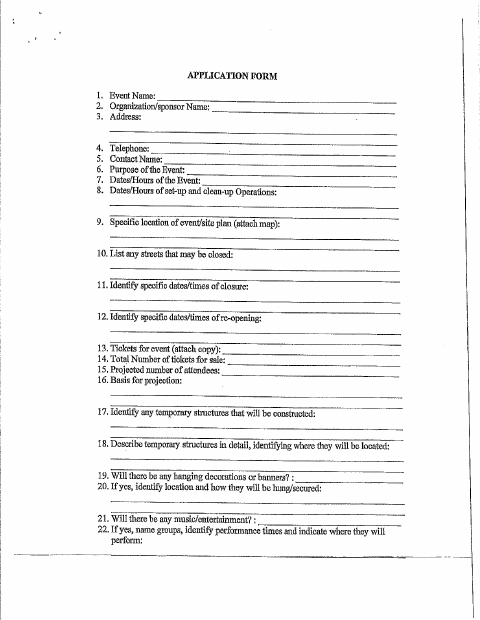 First page of the Abbitt Park Application
