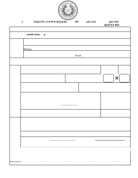 First page of the Mobile Home Placement Permit Application