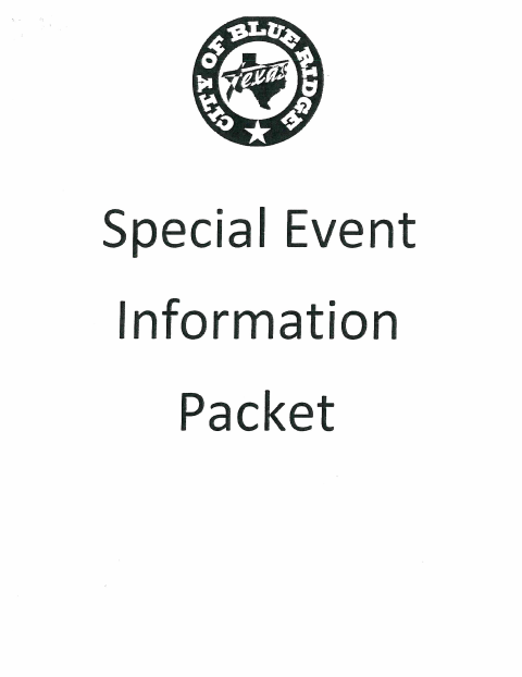 First page of the Special Event Application to Close the Square