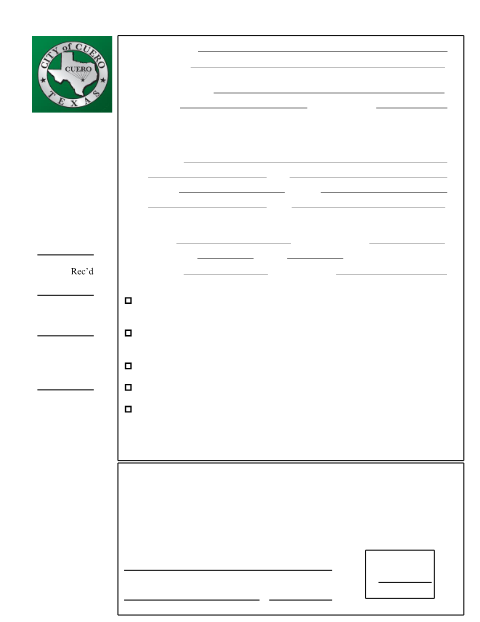 First page of the Application for Commercial Building