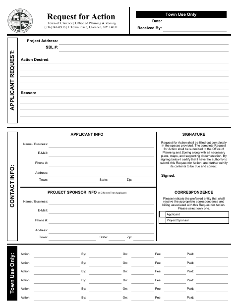 First page of the Variance Application Packet