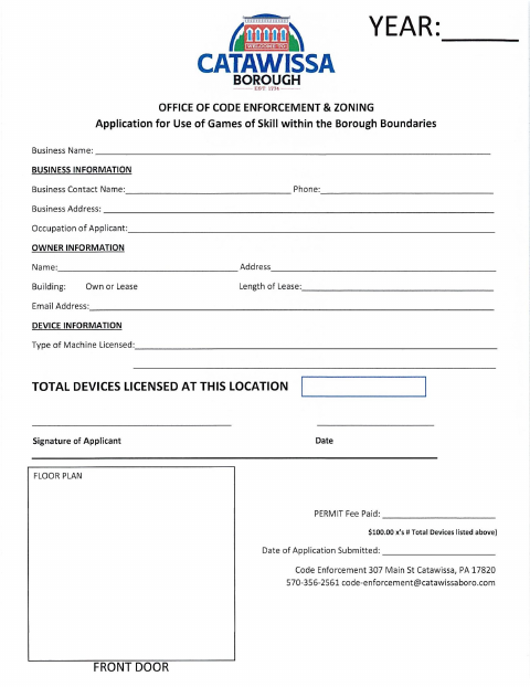 First page of the Games of Skill Application