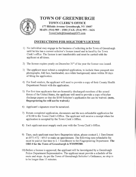 First page of the Solicitor’s License Application