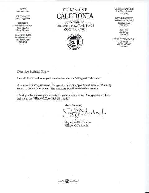 First page of the New Business Application
