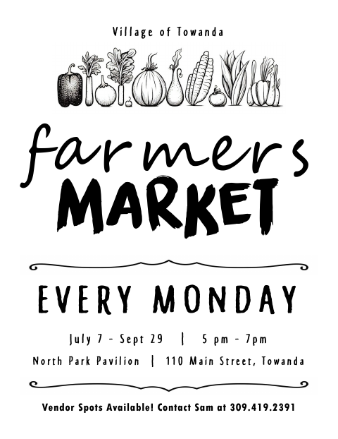 First page of the Farmers Market Vendor Application