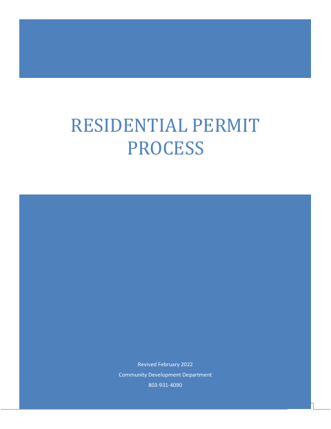 First page of the Residential Permit Process
