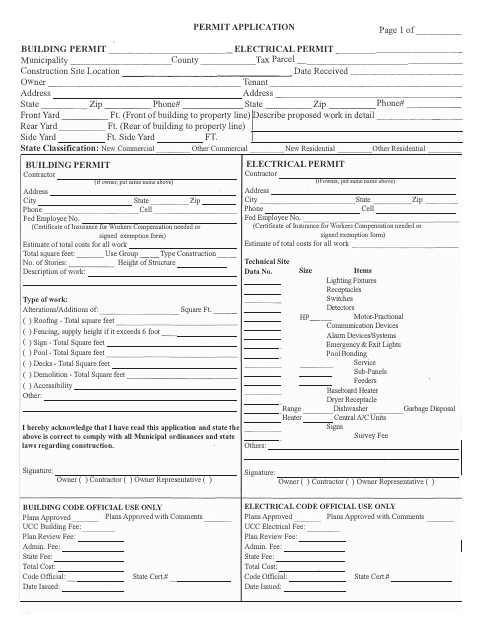 First page of the Demolition Application