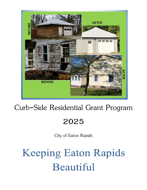 First page of the Curb-Side Residential Grant Application