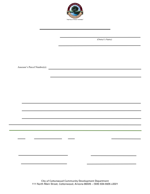 First page of the Property Owners Permission Form