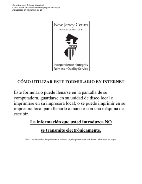 First page of the Cómo Apelar una Decisión de un Juzgado Municipal