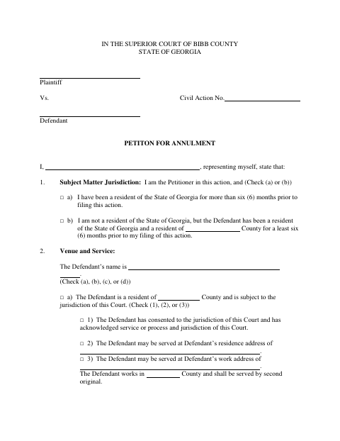 First page of the Petition for Annulment